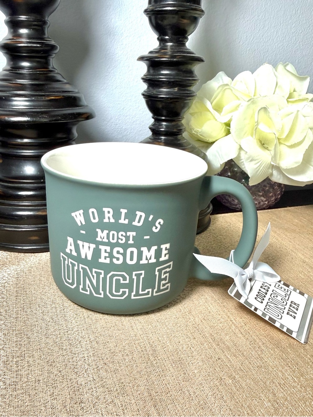 🆕 NWT WORLD’S MOST AWESOME UNCLE Soft Touch Ceramic Mug